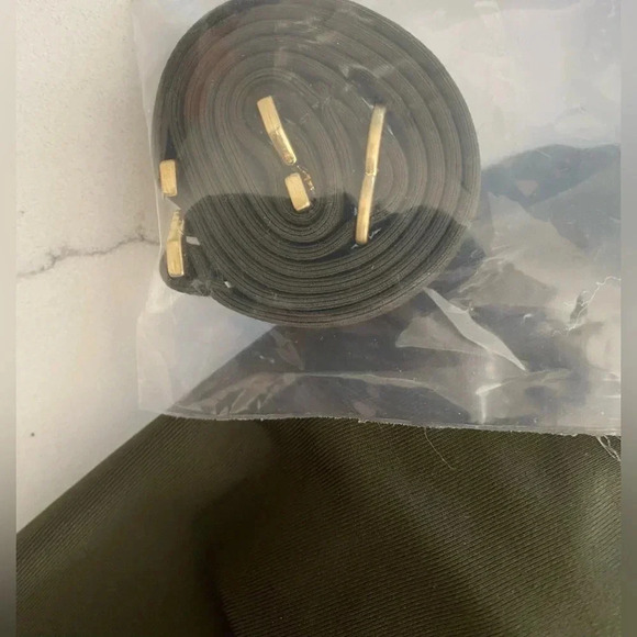 Vince Camuto Draped Bandeau Tankini Top Strapless Halter Vacay Dark Green XS - Picture 7 of 9